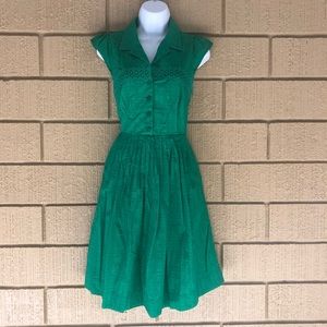 Maeve Kelly / Emerald Green Party Dress